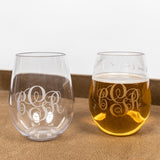 Whyte House Monograms - Acrylic Stemless Wine Glass