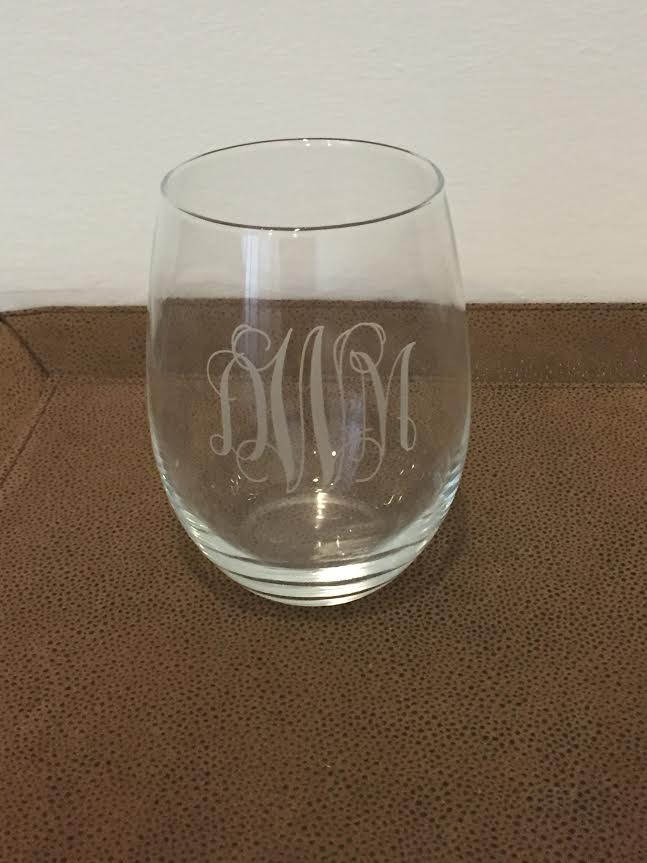 Whyte House Monograms - Stemless Wine Glass