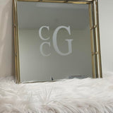 Whyte House Monograms - 16" Square Gold Mirror