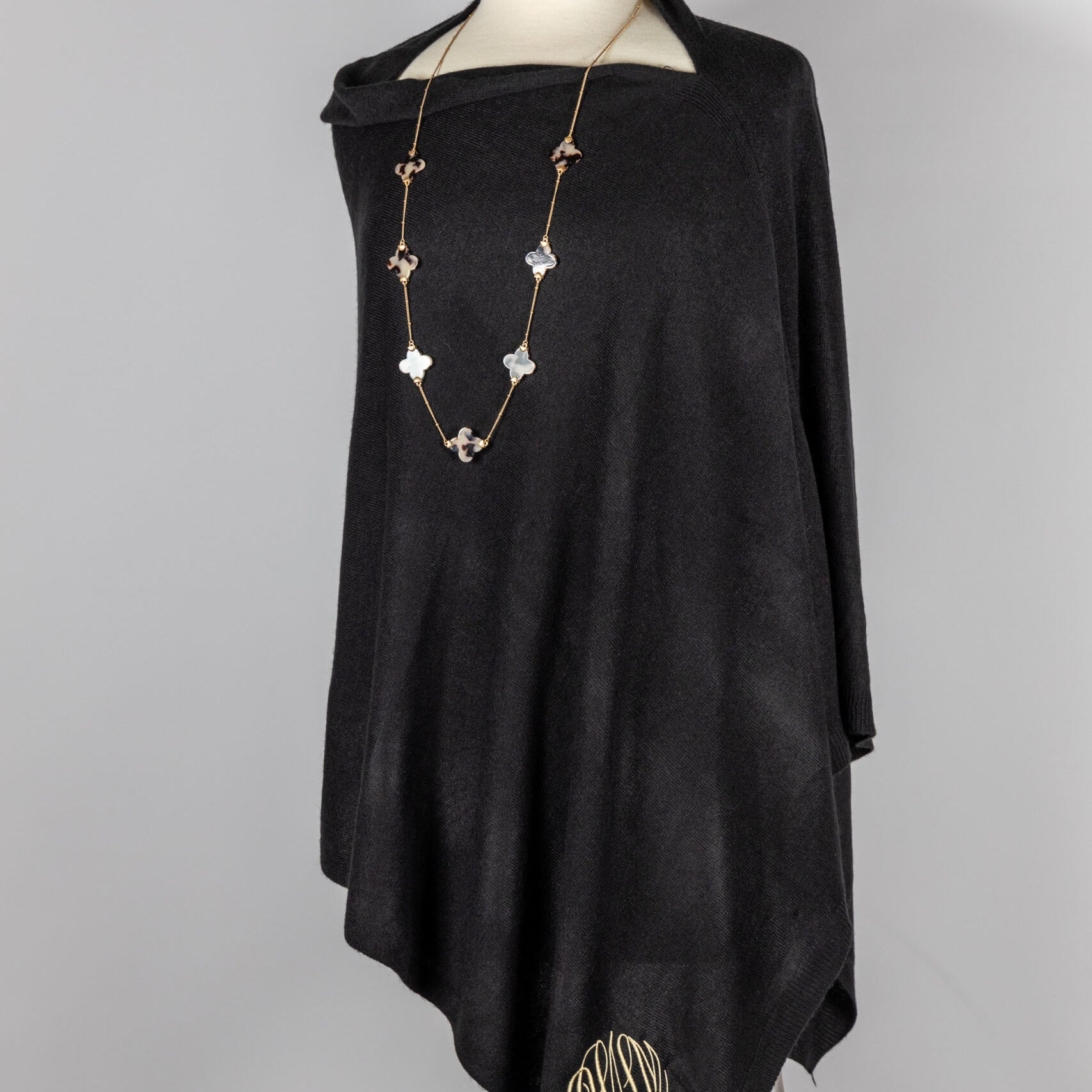 Whyte House Monograms - Faux Cashmere Poncho