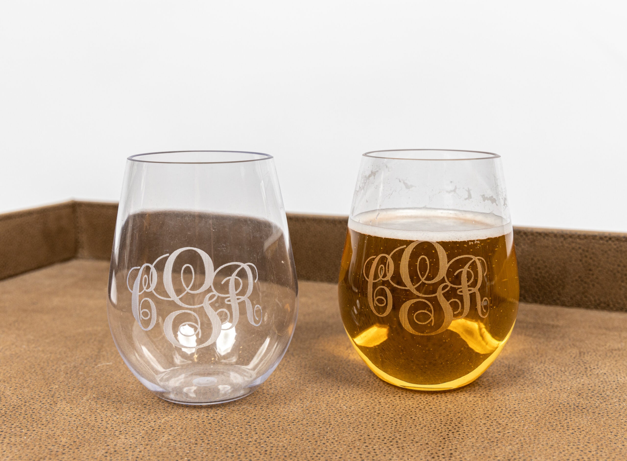 Whyte House Monograms - Acrylic Stemless Wine Glass
