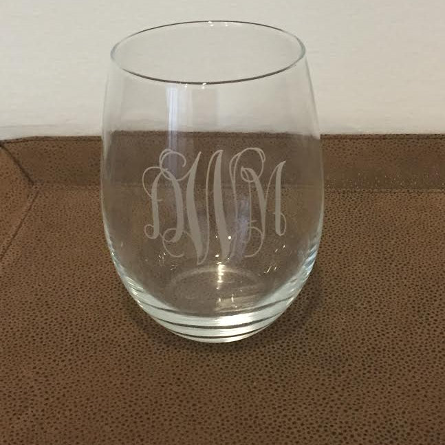 Whyte House Monograms - Stemless Wine Glass