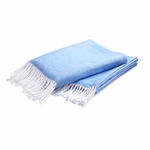 Whyte House Monograms - Pezzo Throw Hazy Blue