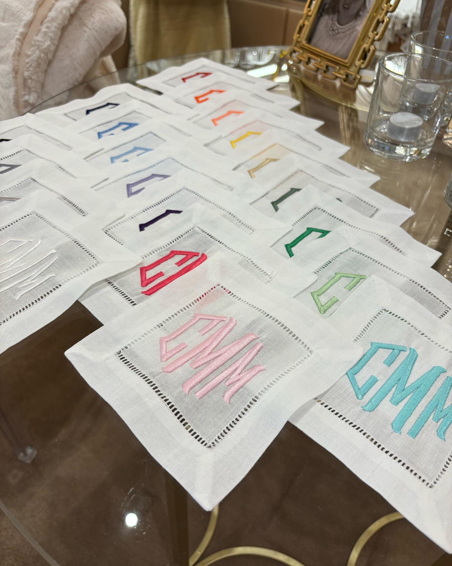 Whyte House Monograms - Embroidered Cocktail Napkins