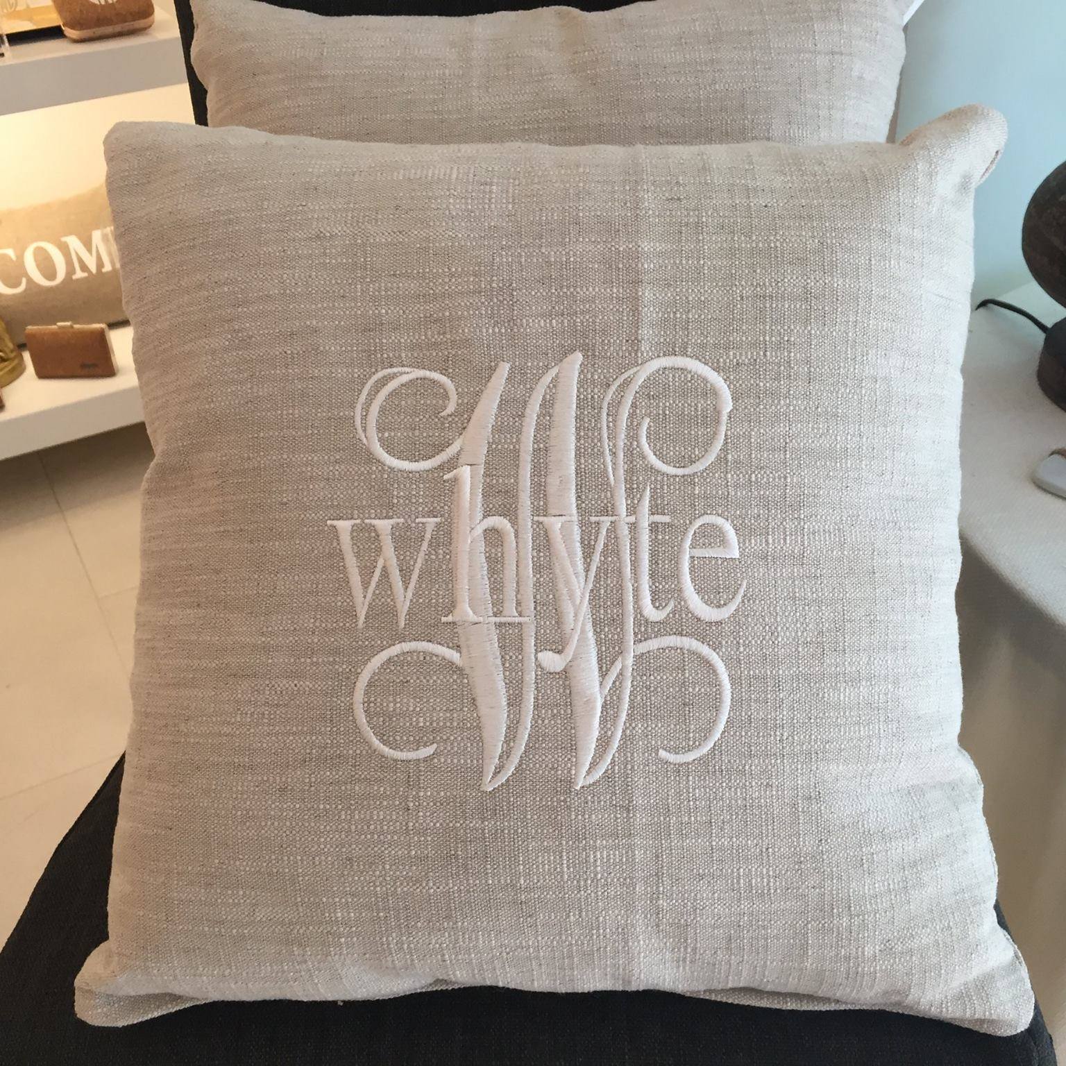 Whyte House Monograms - Embroidered Pillow