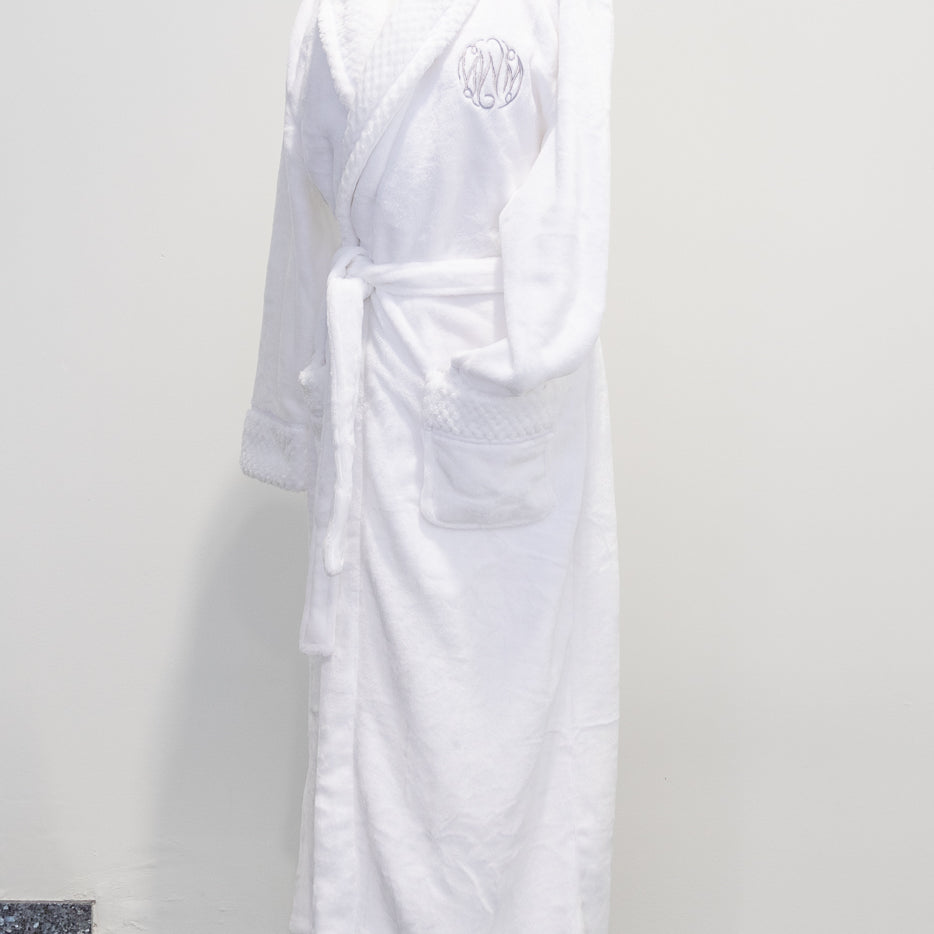Whyte House Monograms - Plush White Robe
