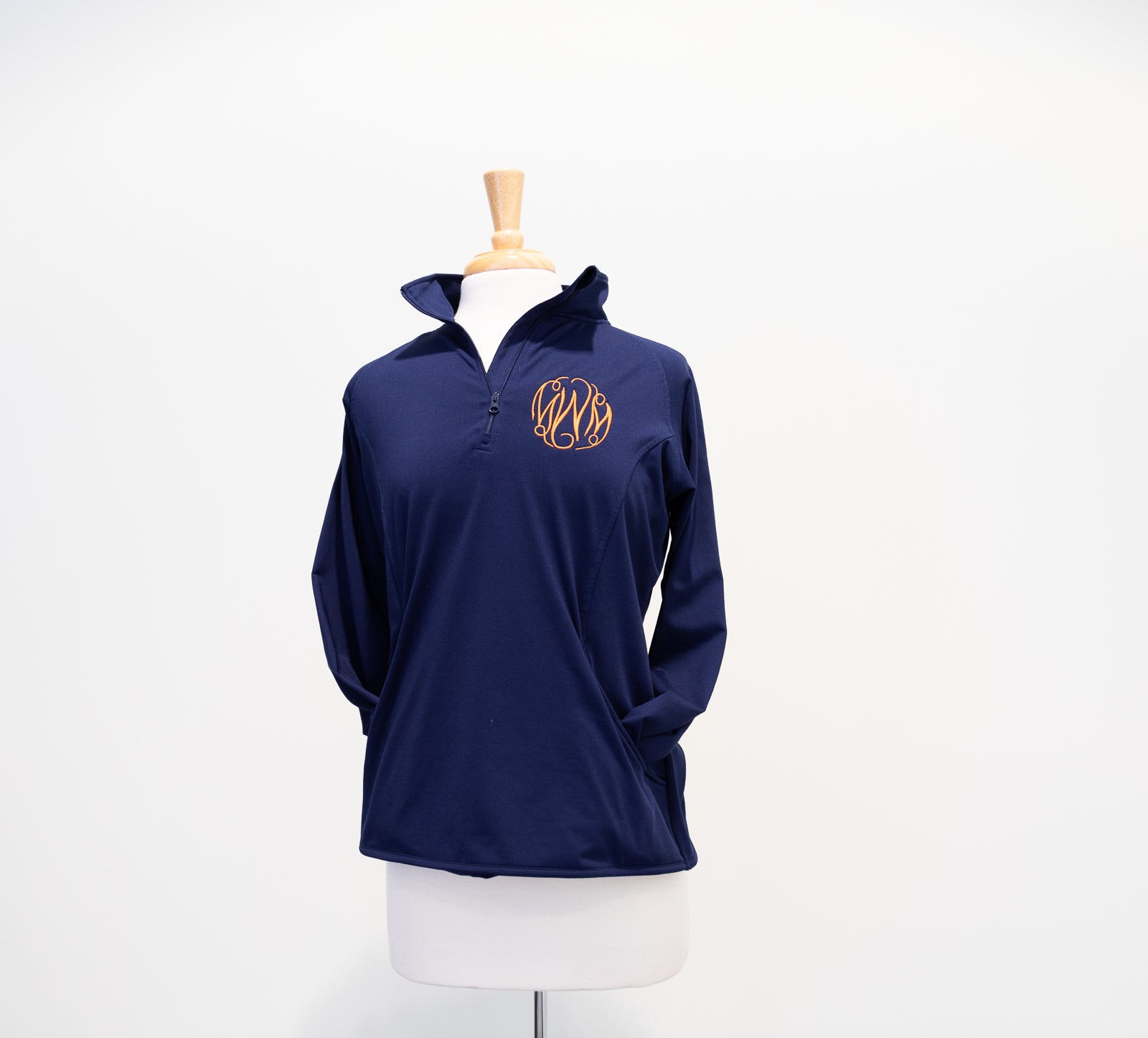 Whyte House Monograms - Zip Up Top Navy