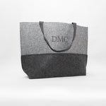 Whyte House Monograms - Light Gray and Dark Gray Felt Tote