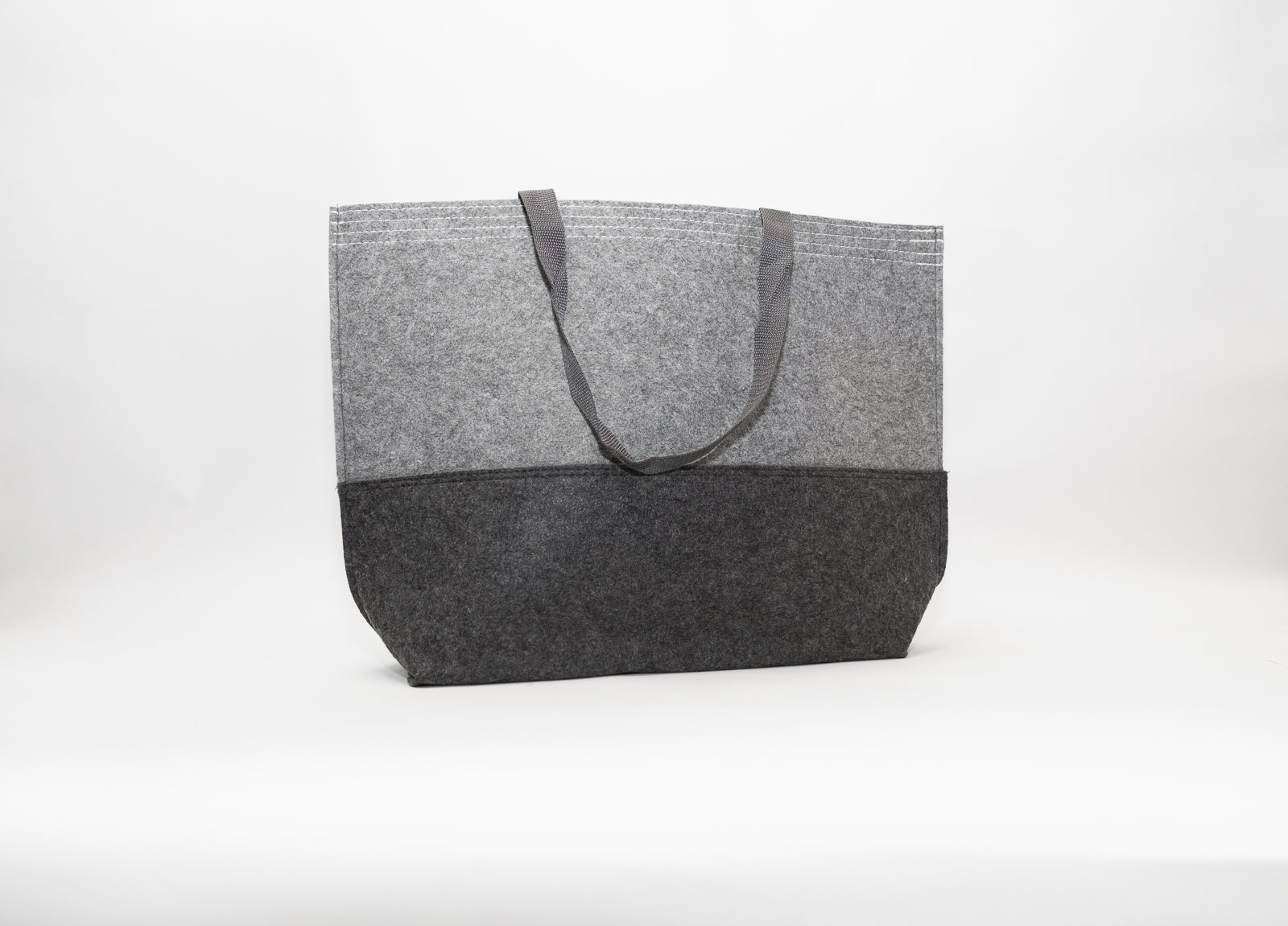 Whyte House Monograms - Light Gray and Dark Gray Felt Tote