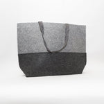 Whyte House Monograms - Light Gray and Dark Gray Felt Tote