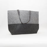 Whyte House Monograms - Light Gray and Dark Gray Felt Tote