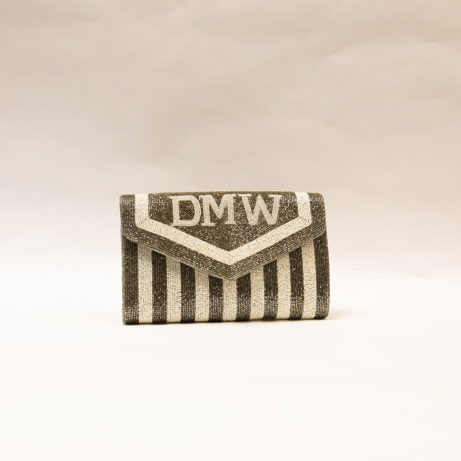 Whyte House Monograms - DMW Handbeaded Clutch