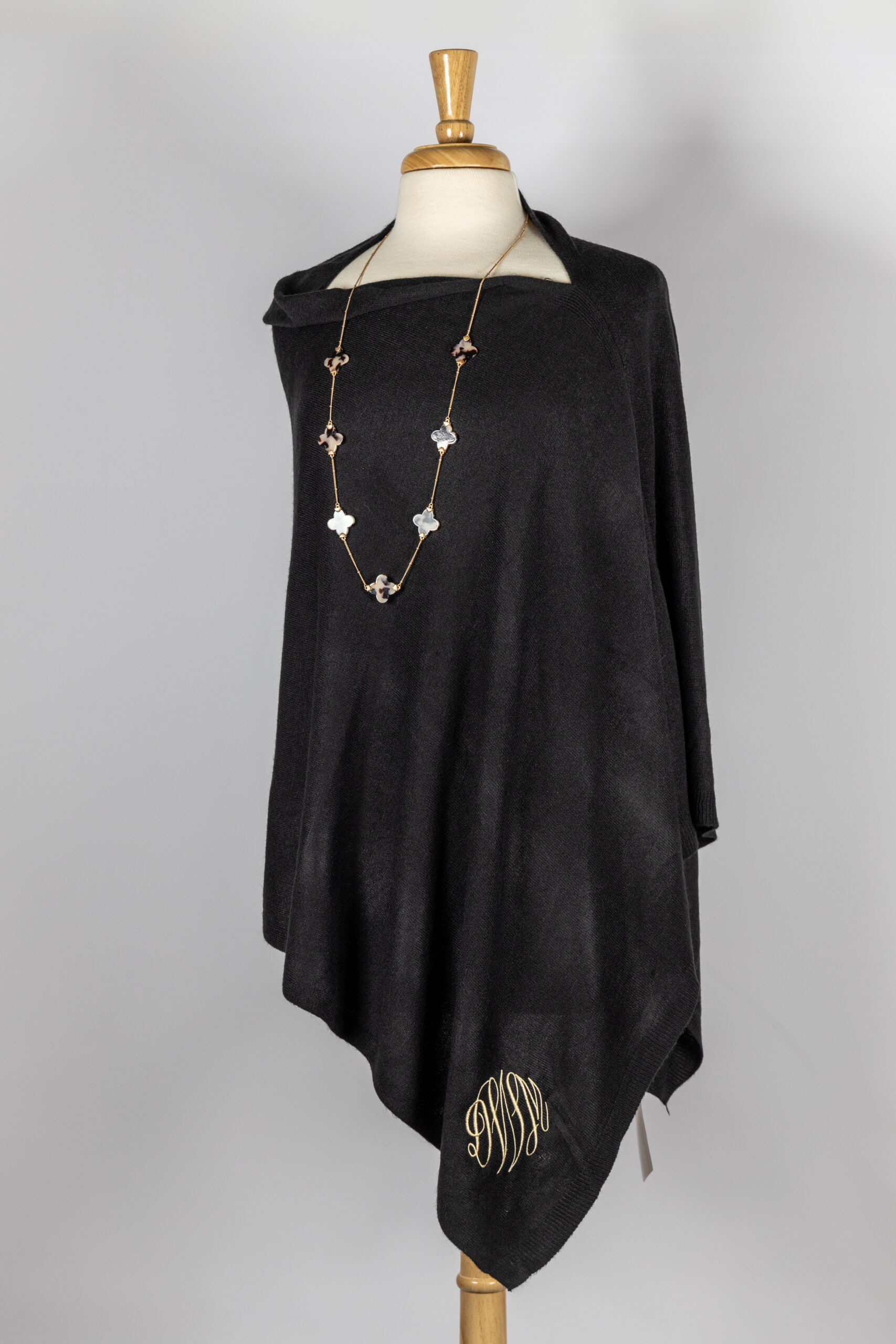 Faux Cashmere Poncho - Whyte House Monograms